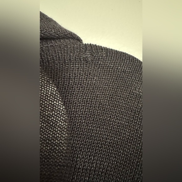 EILEEN FISHER LINEN CARDIGAN 1X OPEN FRONT HOODED SWEATER KNITTED - Picture 3 of 7